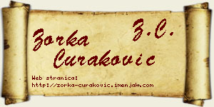 Zorka Curaković vizit kartica